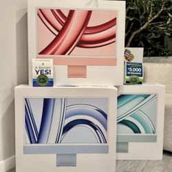 24” Apple iMac m4 chip 8 core 16gb 256gb Floor model