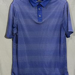 Chase 54 Medium 1/4 Button Up Golf Polo Shirt Blue