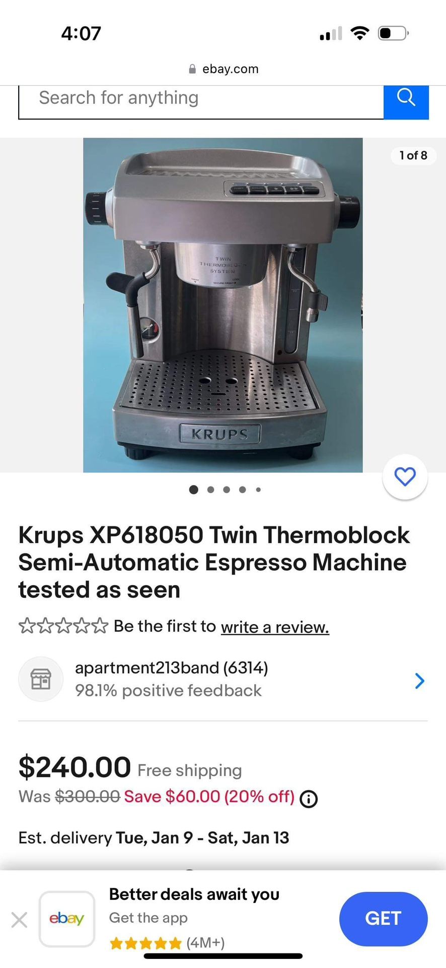 Krups Espresso Machine