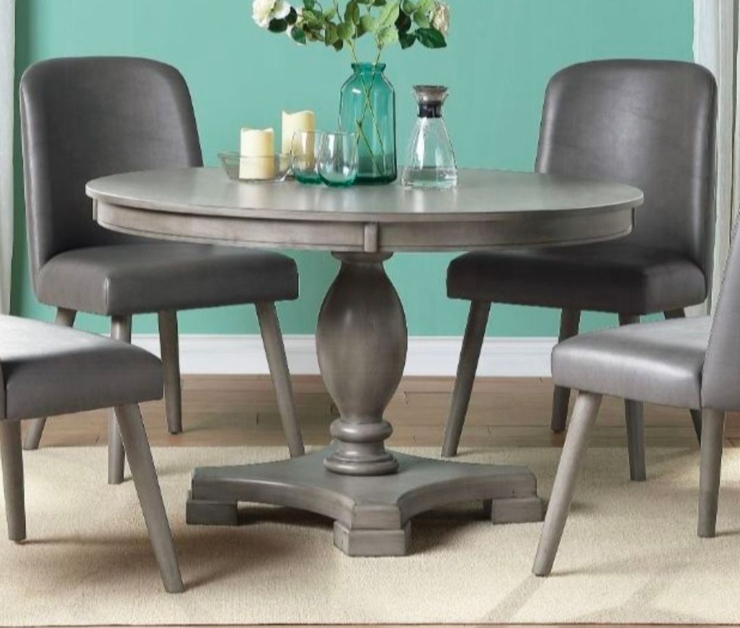 48 inch Grey Dining Table with 4 Chairs