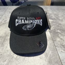 NWT Philadelphia Eagles Black Super Bowl Champions LIX Hat. Lid, cap