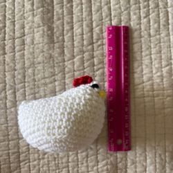 Crochet Amigurumi White Rooster/Chicken/Hen