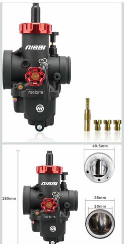 NIBBI PE30mm Carburetor 250cc Replacement High Performance with Carb Jets, Fit 250cc-300cc YAMAHA KAWASAKI SUZUKI Apollo SSR TTR KYMCO SYM TAOTAO ATV 