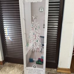 New In Box Wondershop 4Ft.Alpine Alberta Spruce LED Pre-Lit Tree. Must Pick Up