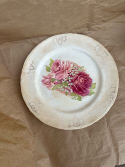 antique blakeman and henderson rose and lily of the valley pattern plate