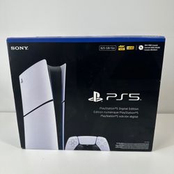 New Sony PlayStation 5 Digital Edition 825GB White Console Gaming System 