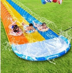 Triple water slide
