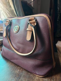 Giani Bernini Burgundy Dome Satchel Handbag