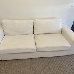 Washable Ivory Linen Couch 