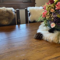 Fake Fur Rabbit Pelt, Quality  Faux Fur, Chair Cap, Doily, Runner  