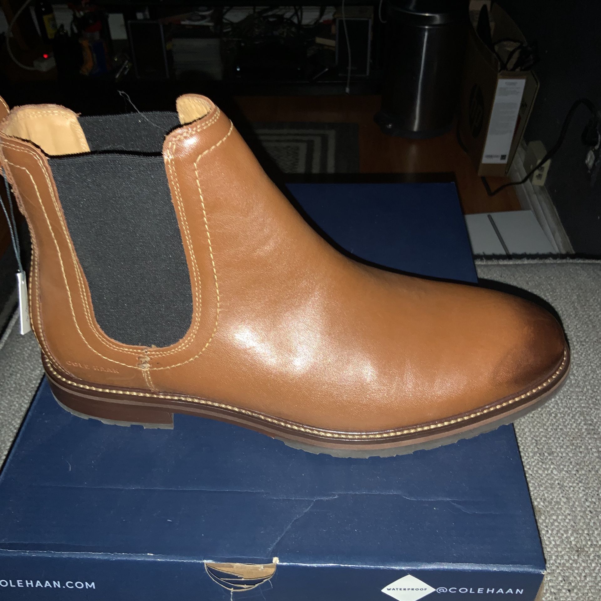 COLE HAAN MEN'S WARNER GROUND WATERPROOF CHELSEA Men’s Boots Size 9.5 New Original