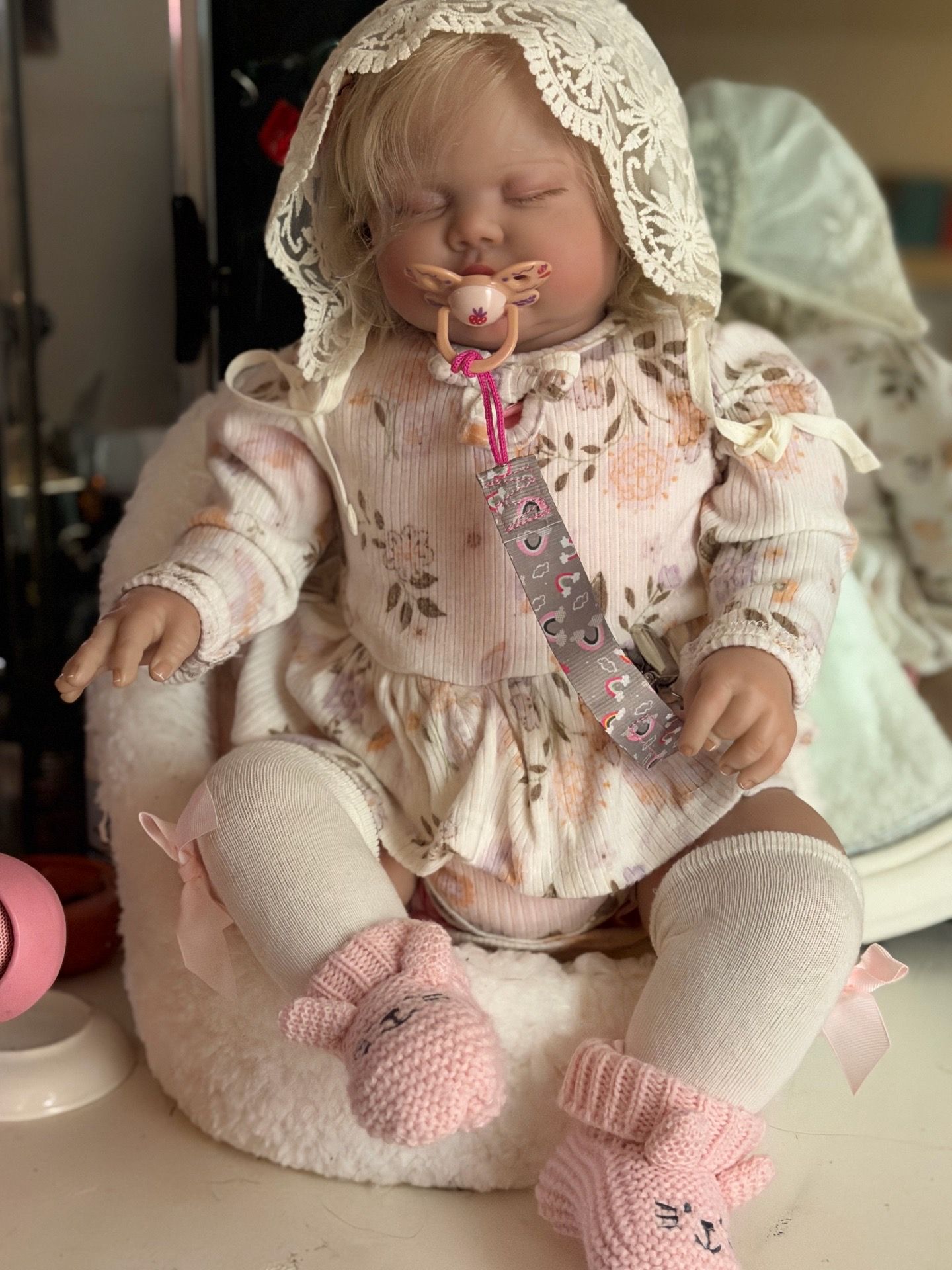 Reborn sleeping pickle doll