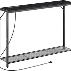 New- Sofa Table with Power Outlet  43.7 Console Table With USB Ports 