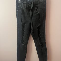 Black Ripped Skinny Jeans 