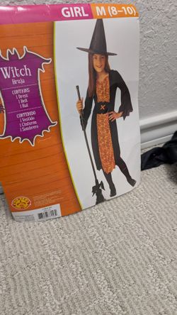 Girls Witch Costume Girl Size M(8-10)