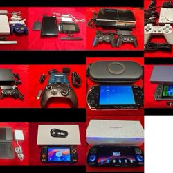  Game Systems Custom, Wii, PS2, PS3, PS1, Wii U, N64 Mini, PSP, Retriod Pocket 5, Handhelds, 3DS, DSi