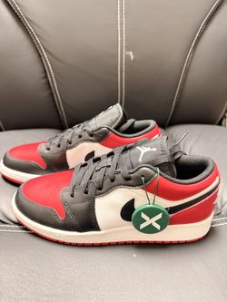 Brand New Air Jordan 1 Low GS – Gym Red White Black – Size 4.5Y