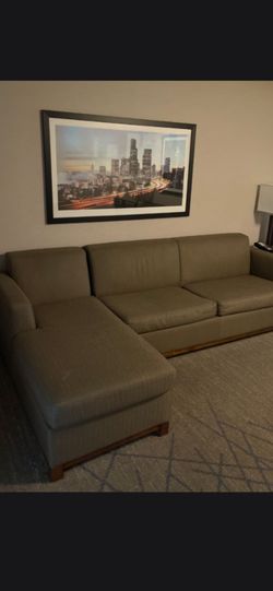 Gray Fabric Sectional Sofa with Chaise