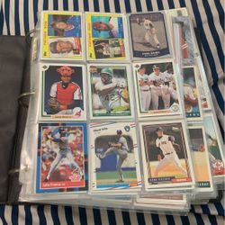 Binder Full Of Old Baseball Cards
