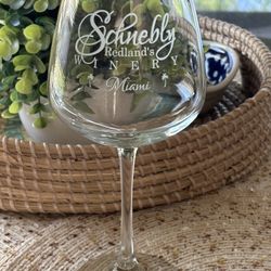 Schnebly Redlands’s Winery Miami- (2) Wine Glasses 