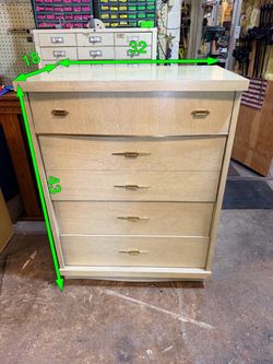 Mid-Century 5-Drawer Tall Dresser Chest