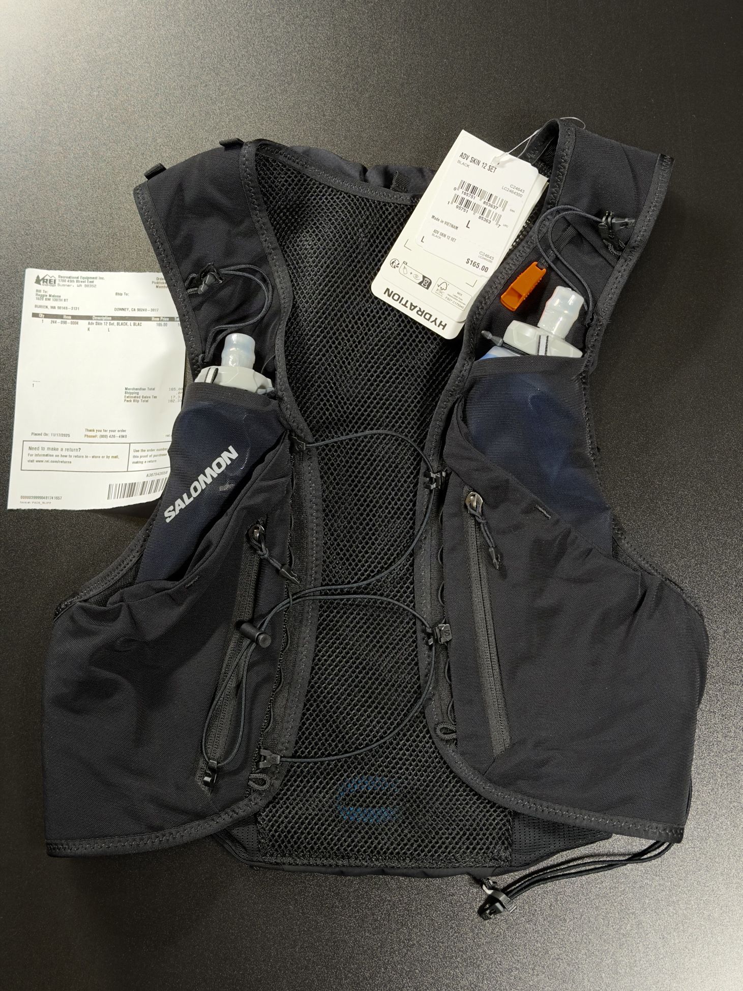Salomon Adv Skin 12 Hydration Vest - Large (New w/ tags)