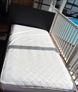 Twin bed and mattress