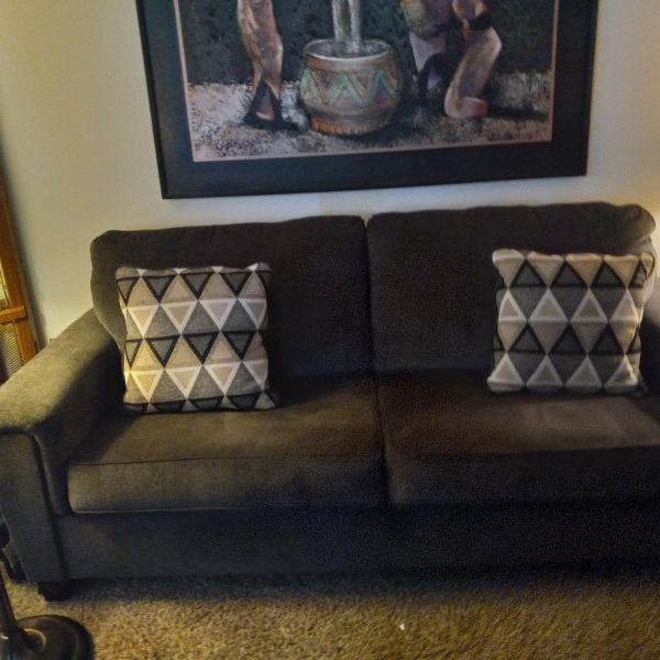Black Loveseat Couch For Sale Like NEW