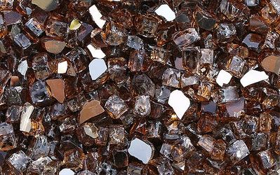COPPER REFLECTIVE DIAMOND FIRE GLASS LIQUIDATION SALE