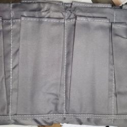 62.60 in. H 12-Pair Gray Fabric Hanging Shoe Organizer