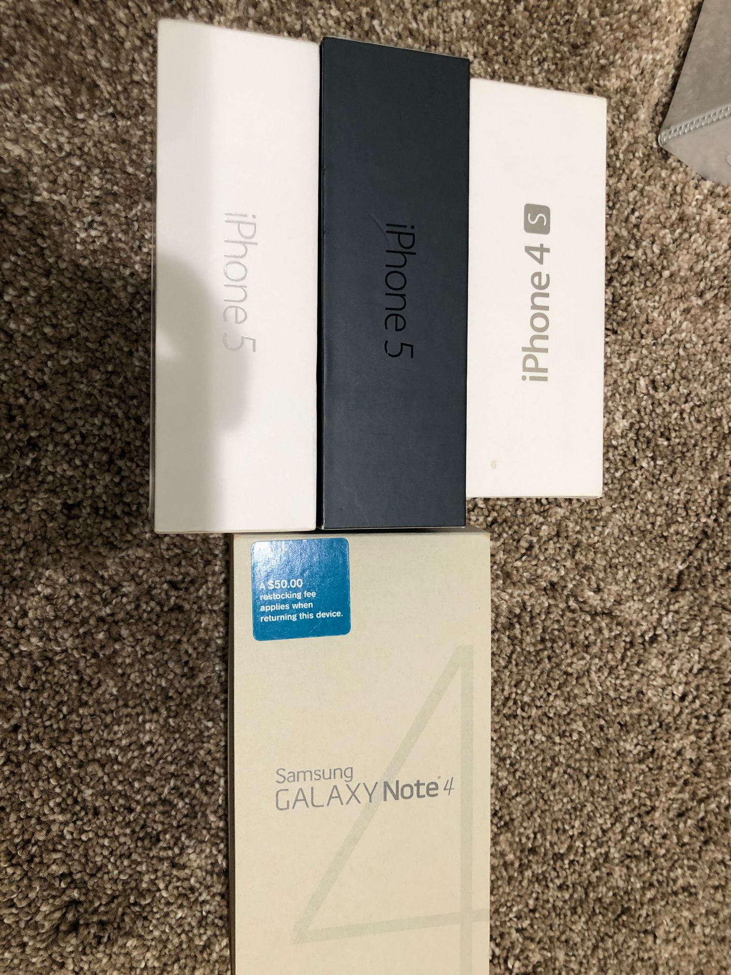 BOX ONLY!!! iPhone 5 iPhone 4s Samsung galaxy note 4