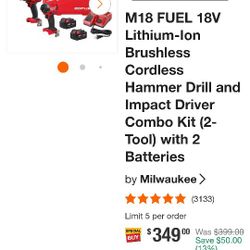 Milwaukee M18 Drill Set
