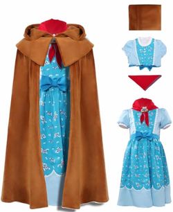 Holly Cosplay Strange Costume Movie Holly Wheeler Dress Cape Scarf Strange Cloak Blue Skirt Halloween Outfits