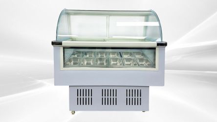 12 pan Ice Cream Gelato Display Dipping Cabinet freezer QBQ-188