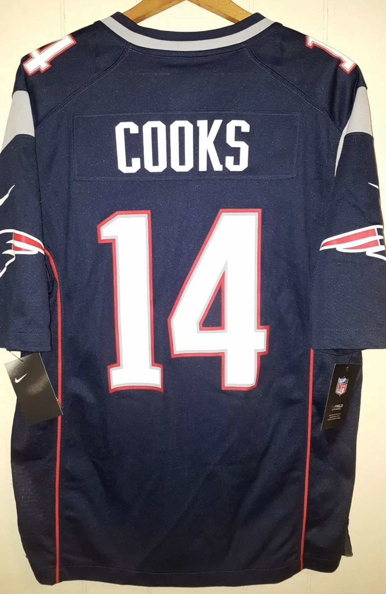 NFL New England Patriots Brandin Cooks #14 Super Bowl LII Nike Jersey