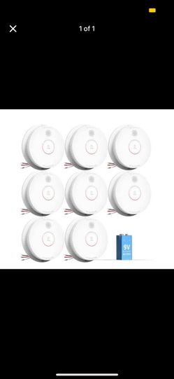 Photoelectric Smoke Detector Fire Alarm Model GS562A White - 8 Pack