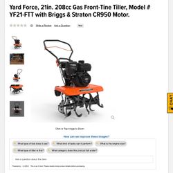 Yard Force Front Tine Tiller CR950