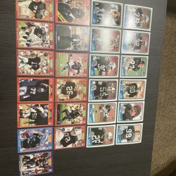 25 Late 1980s Los Angeles Raiders Football Cards With HOFers, Stars Howie Long, Marcus Allen, James Lofton, Etc