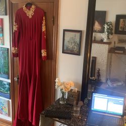 Dark Red LONG dress
