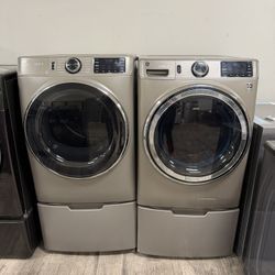 GE Profile Mega Capacity Frontload Washer And Dryer Set Electric 