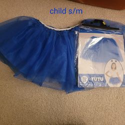 Child Size Blue Tutu Skirt
