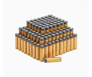 100 Count Amazon Basics AAA Alkaline High-Performance Batteries, 1.5 Volt, 10-Year Shelf Life