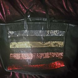 Victoria's secret sequin tote cheap bag