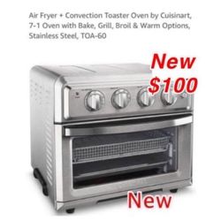 New Air Fryer + Convection Toaster Oven by Cuisinart, 7-1 Oven with Bake, Grill, Broil $100