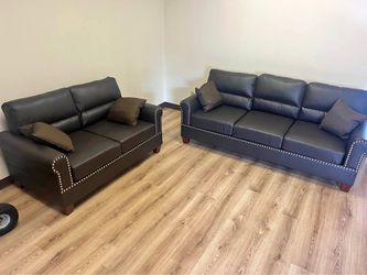 2pc leather sofa set new