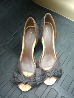Brown high heel shoes, women's, size 9. Never worn!