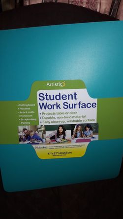 Student work surface.