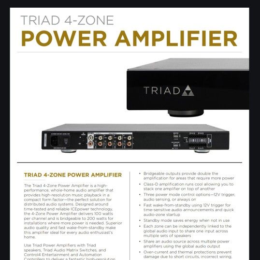 Power Amplifier  (4-zone)