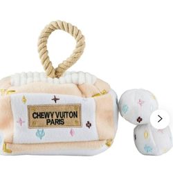 Chewy Vitton Stuffed Dog Toy Purse