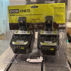 Ryobi 18v One+ 4AH High Performance Batteries